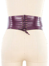 1990s Alaia Plum Corset Belt Accessory arcadeshops.com