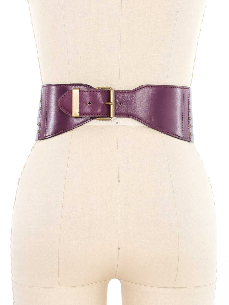 1990s Alaia Plum Corset Belt Accessory arcadeshops.com