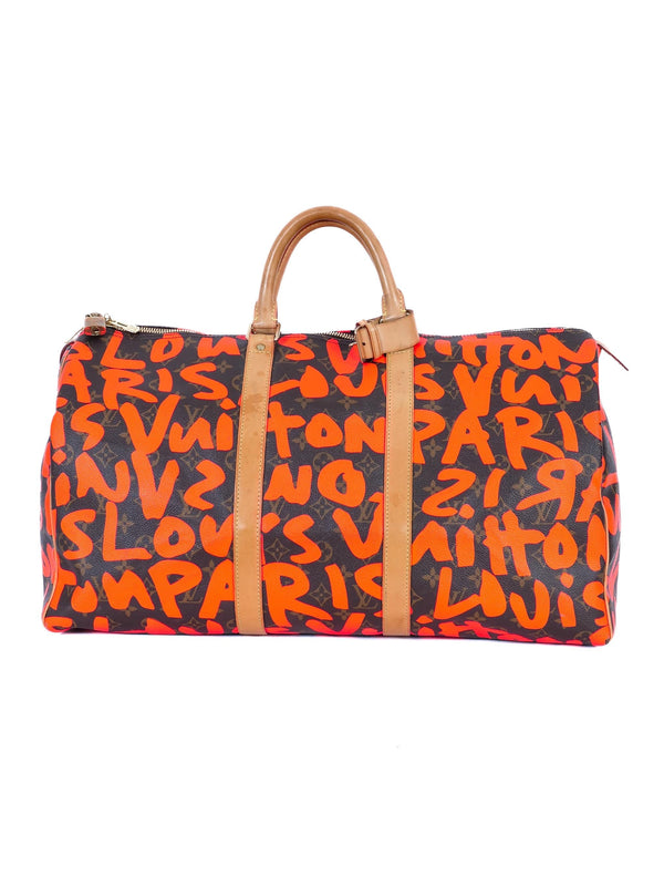 2008 Louis Vuitton Stephen Sprouse Orange Graffiti Keepall Accessory arcadeshops.com