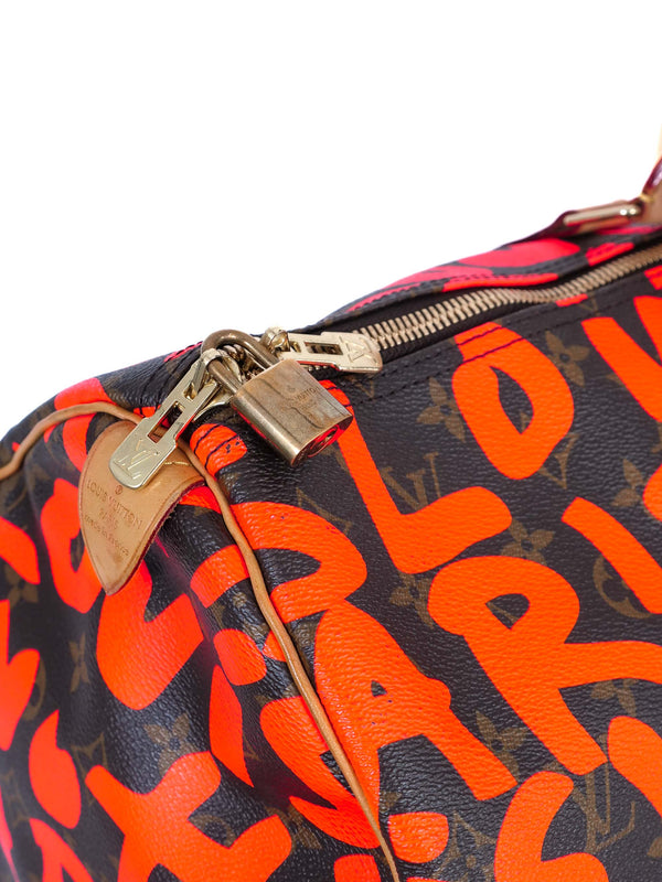 2008 Louis Vuitton Stephen Sprouse Orange Graffiti Keepall Accessory arcadeshops.com