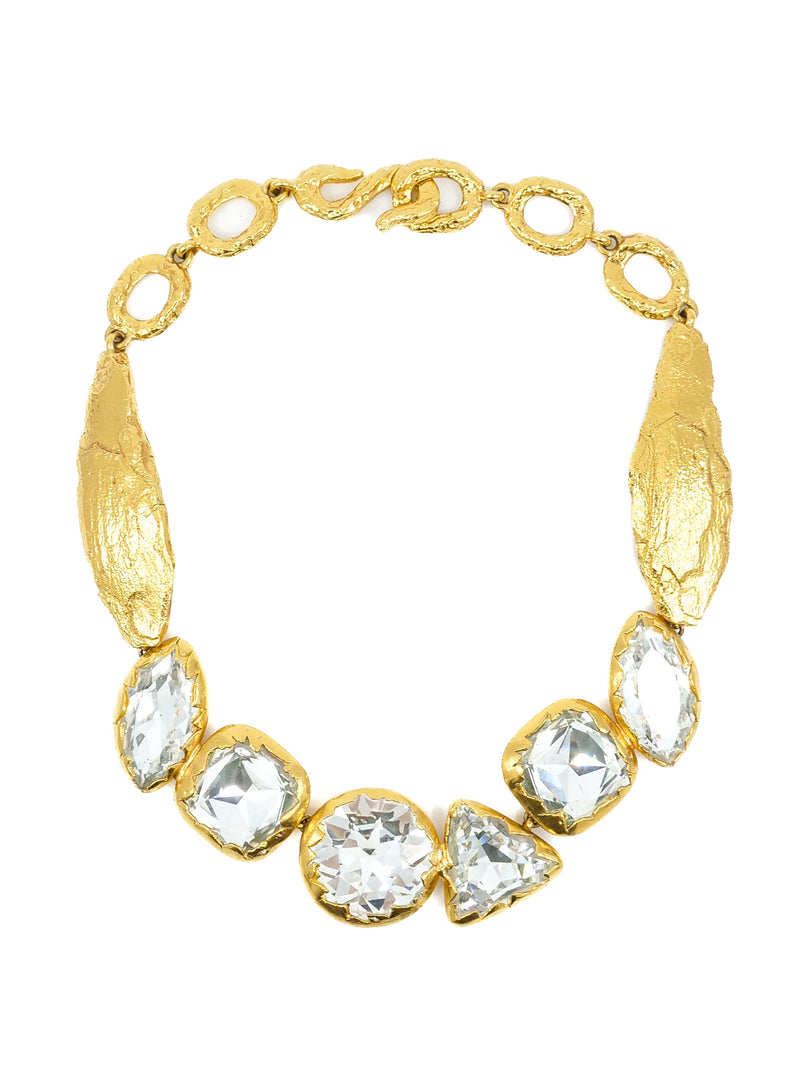 Yves Saint Laurent Robert Goossens Goldtone Crystal Necklace Accessory arcadeshops.com