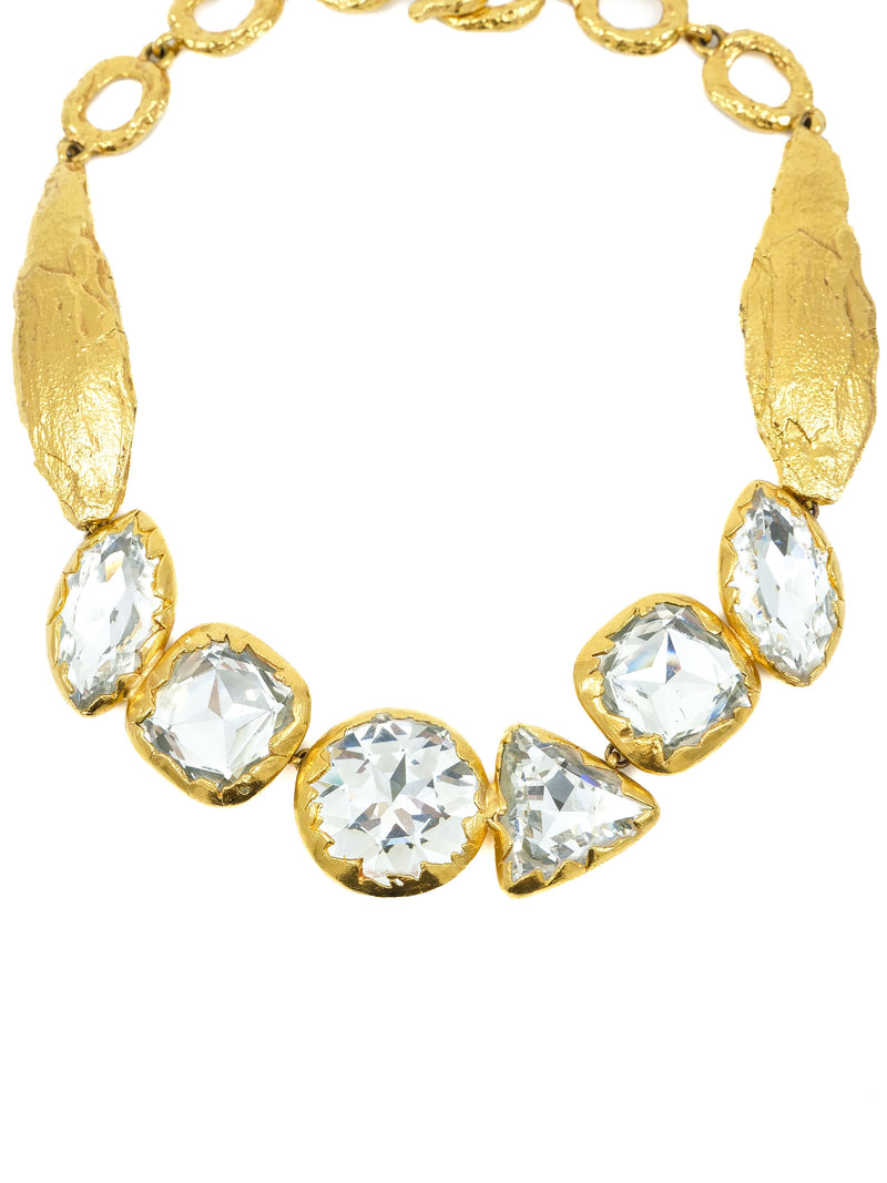 Yves Saint Laurent Robert Goossens Goldtone Crystal Necklace Accessory arcadeshops.com