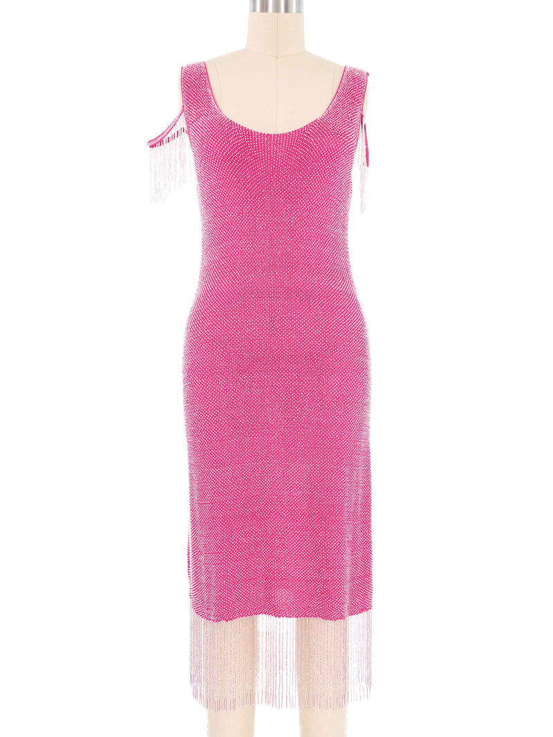 Young Sook Hahn Pink Embellished Fringe Dress Dress arcadeshops.com