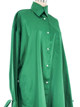 Romeo Gigli Emerald Wrap Sleeve Bandage Blouse Top arcadeshops.com