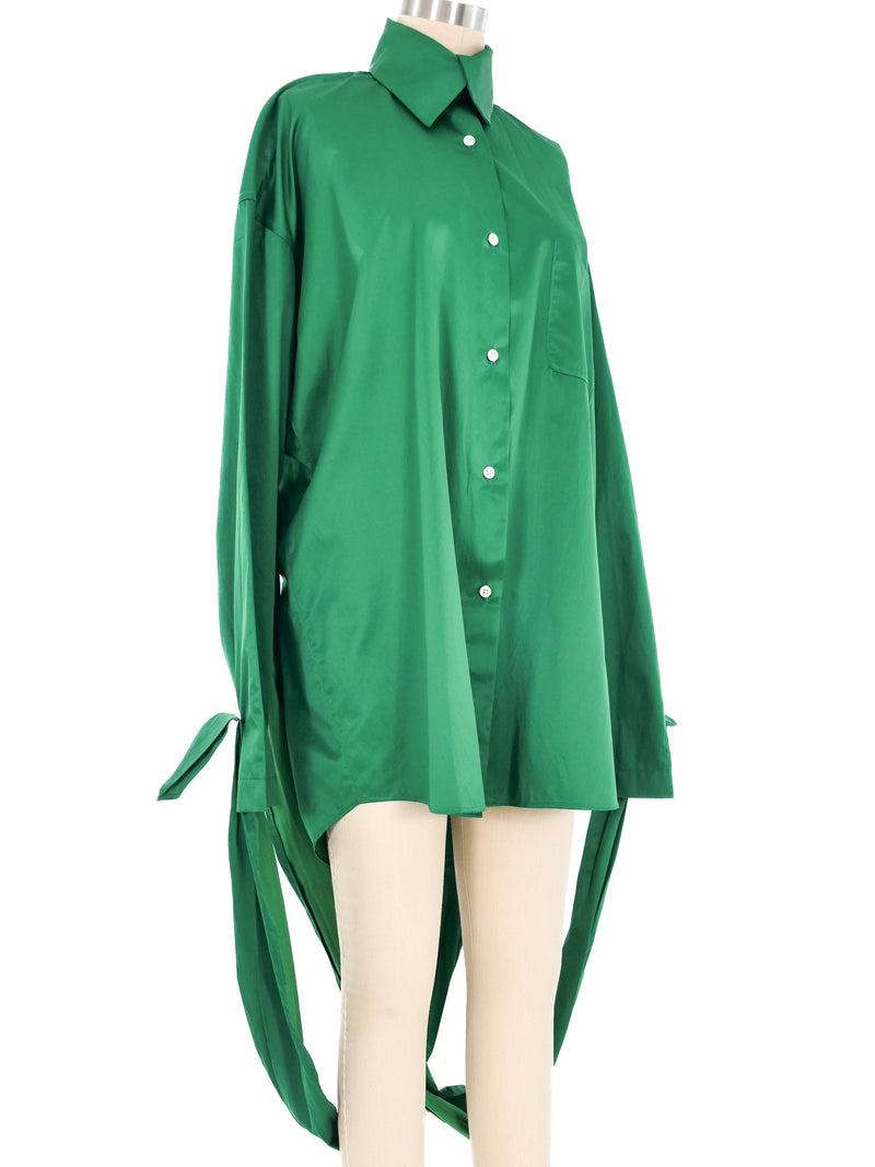 Romeo Gigli Emerald Wrap Sleeve Bandage Blouse Top arcadeshops.com