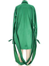 Romeo Gigli Emerald Wrap Sleeve Bandage Blouse Top arcadeshops.com