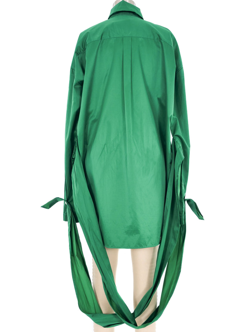 Romeo Gigli Emerald Wrap Sleeve Bandage Blouse Top arcadeshops.com