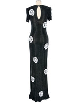 Young Sook Hahn Bead Embellished Floral Gown Dress arcadeshops.com