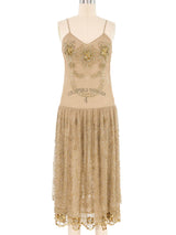 Young Sook Hahn Gold Embellished Tulle Dress Dress arcadeshops.com