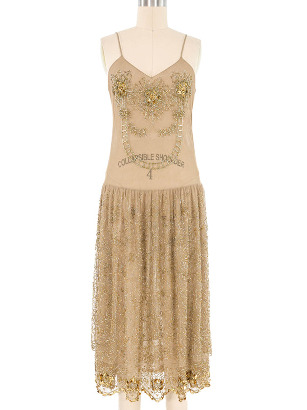 Young Sook Hahn Gold Embellished Tulle Dress Dress arcadeshops.com