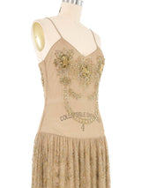 Young Sook Hahn Gold Embellished Tulle Dress Dress arcadeshops.com