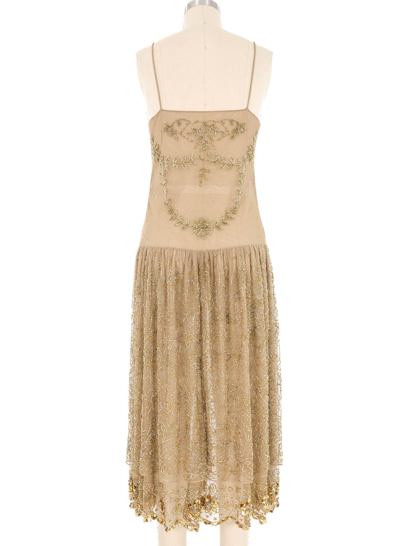 Young Sook Hahn Gold Embellished Tulle Dress Dress arcadeshops.com