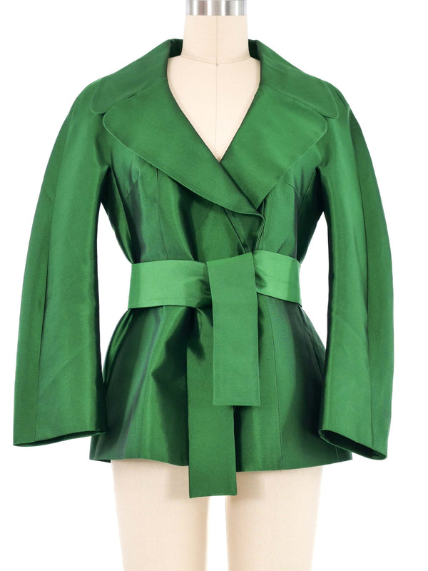 2000s Dolce & Gabbana Emerald Silk Jacket Jacket arcadeshops.com