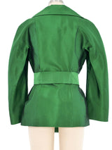 2000s Dolce & Gabbana Emerald Silk Jacket Jacket arcadeshops.com