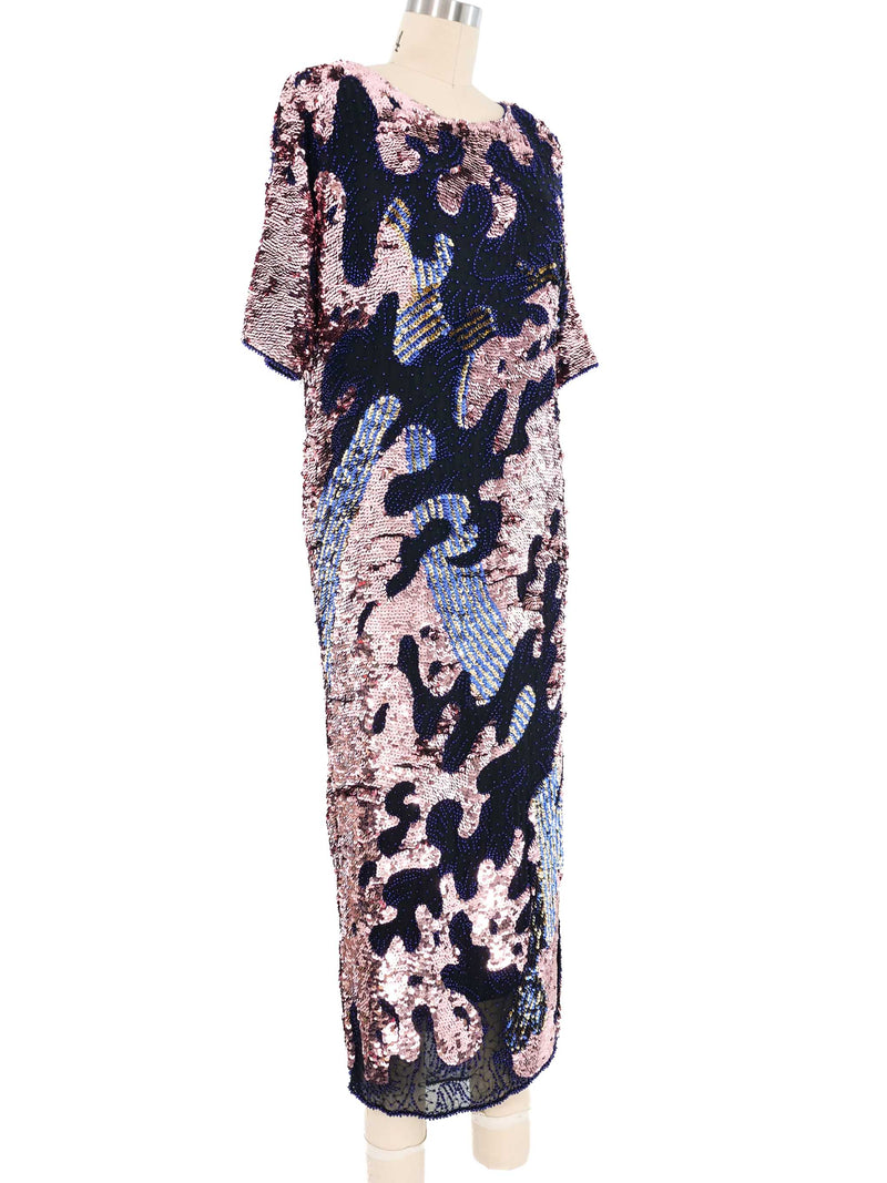 Mixed Sequin Midi Dress Dress arcadeshops.com