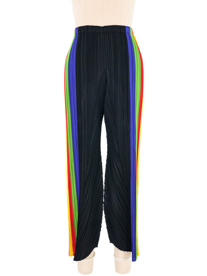 2010 Issey Miyake Pleats Please Rainbow Stripe Trousers Bottom arcadeshops.com