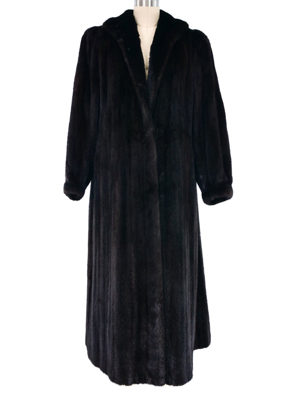 Chocolate Mink Maxi Coat Outerwear arcadeshops.com