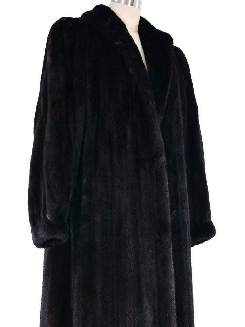 Chocolate Mink Maxi Coat Outerwear arcadeshops.com