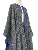 Yves Saint Laurent Gray Tweed Cape Ensemble Suit arcadeshops.com