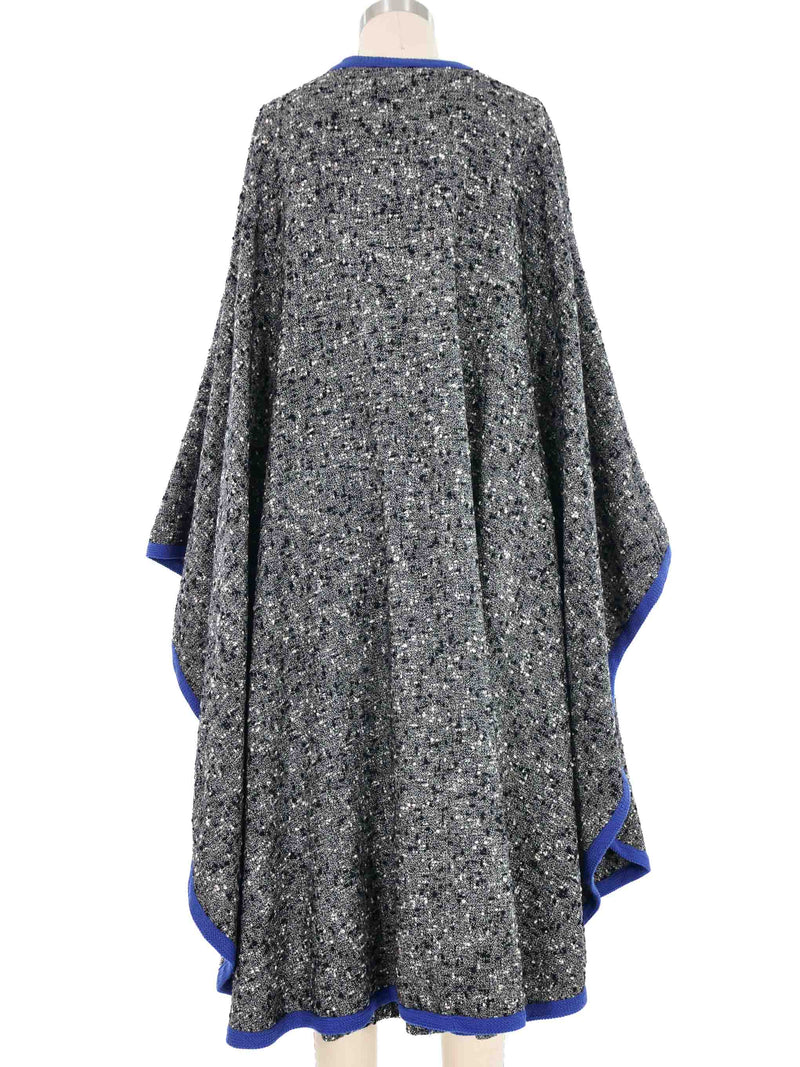 Yves Saint Laurent Gray Tweed Cape Ensemble Suit arcadeshops.com