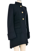 2007 Balenciaga Velvet Trimmed Military Coat Outerwear arcadeshops.com