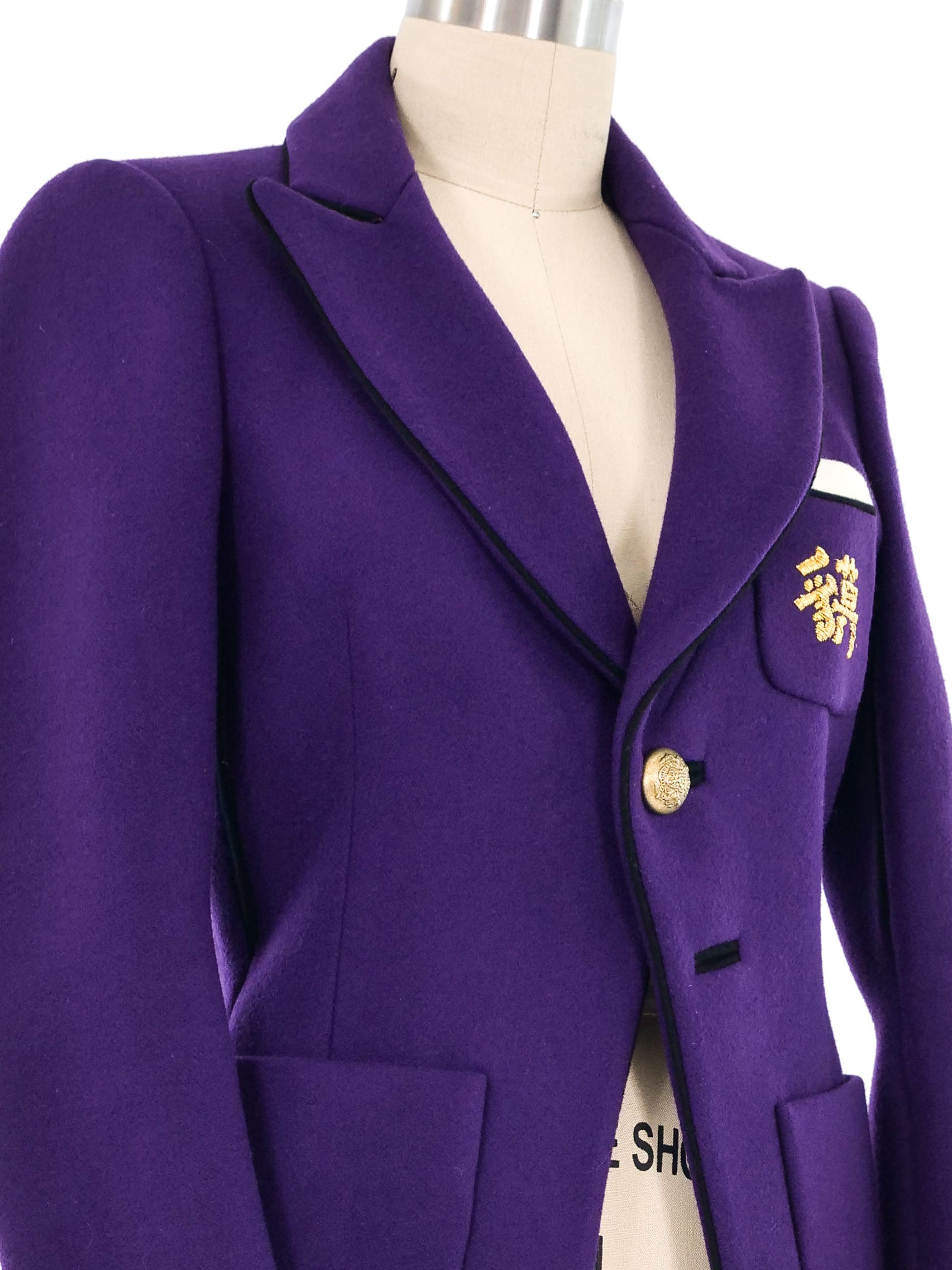 2007 Balenciaga Purple Military Blazer