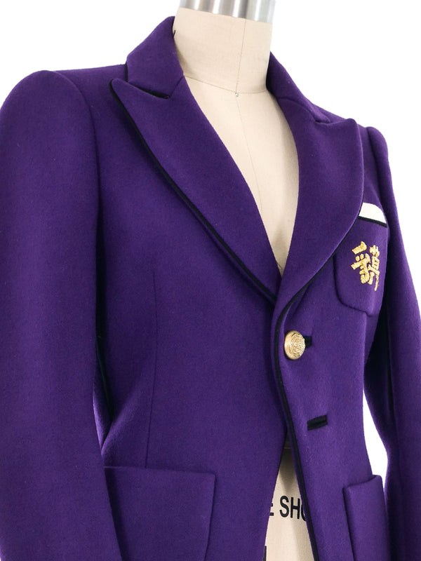 2007 Balenciaga Purple Military Blazer Jacket arcadeshops.com