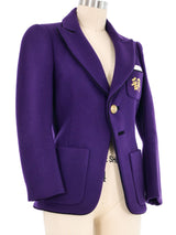 2007 Balenciaga Purple Military Blazer Jacket arcadeshops.com