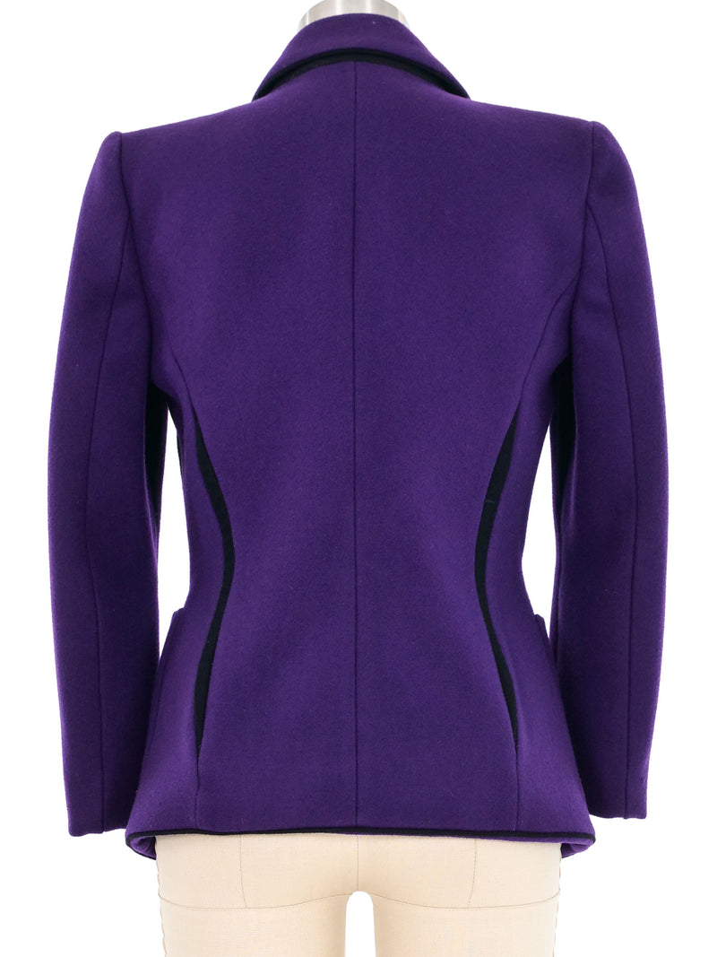 2007 Balenciaga Purple Military Blazer Jacket arcadeshops.com