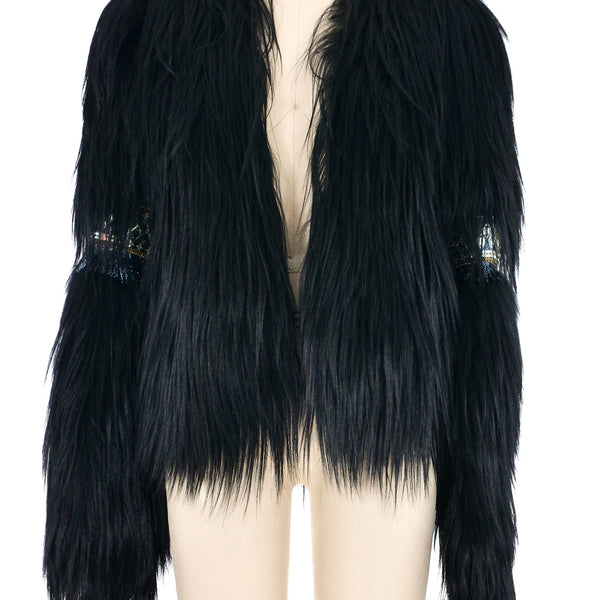 ジャケット・アウター BALMAIN Fur coat 2011 Balmain Goat Fur Jacket