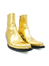 2017 Calvin Klein Tex Tarrana Gold Western Boots, 39.5 Accessory arcadeshops.com