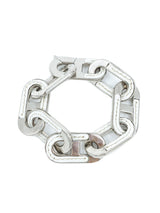 Celine White Leather Chain Link Bracelet Accessory arcadeshops.com