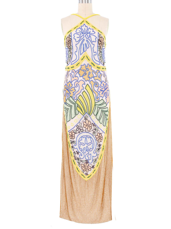 Young Sook Hahn Embellished Halter Gown Dress arcadeshops.com