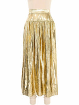 Metallic Gold Lame Skirt