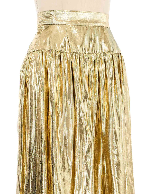 Metallic Gold Lame Skirt