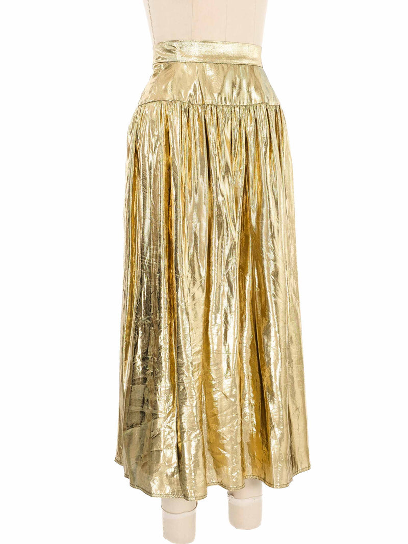 Metallic Gold Lame Skirt