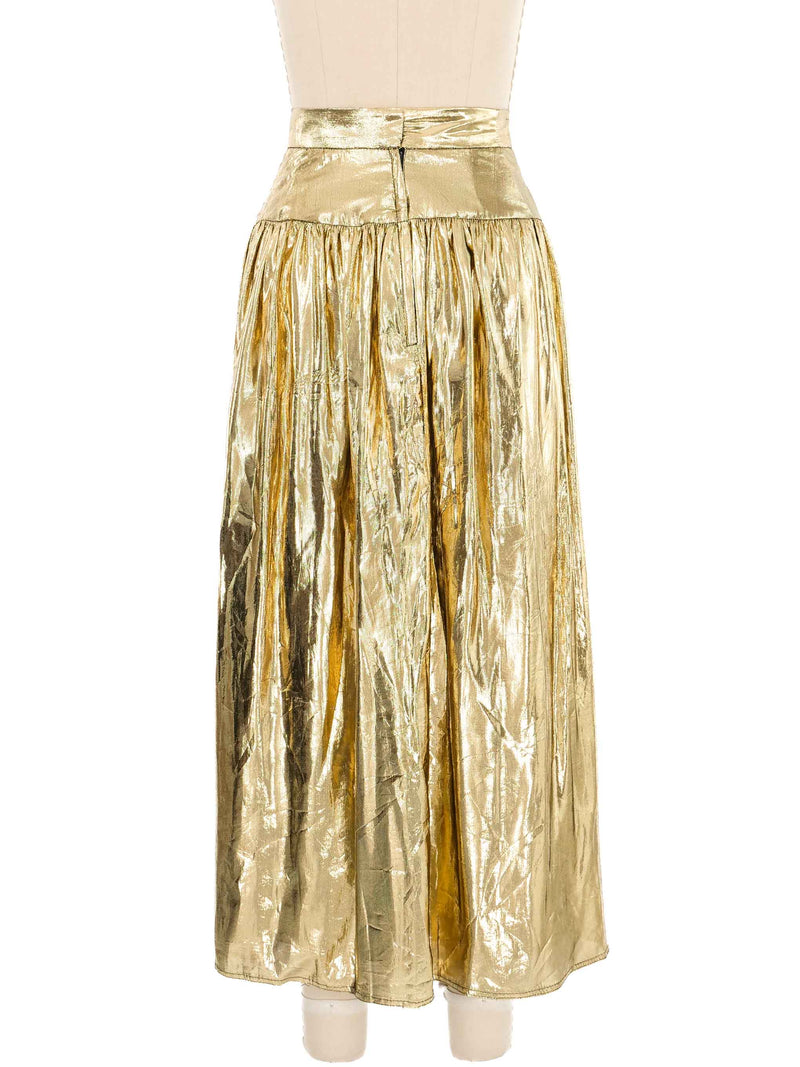 Metallic Gold Lame Skirt