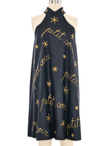 Franck Sorbier Embroidered Silk Cocktail Dress