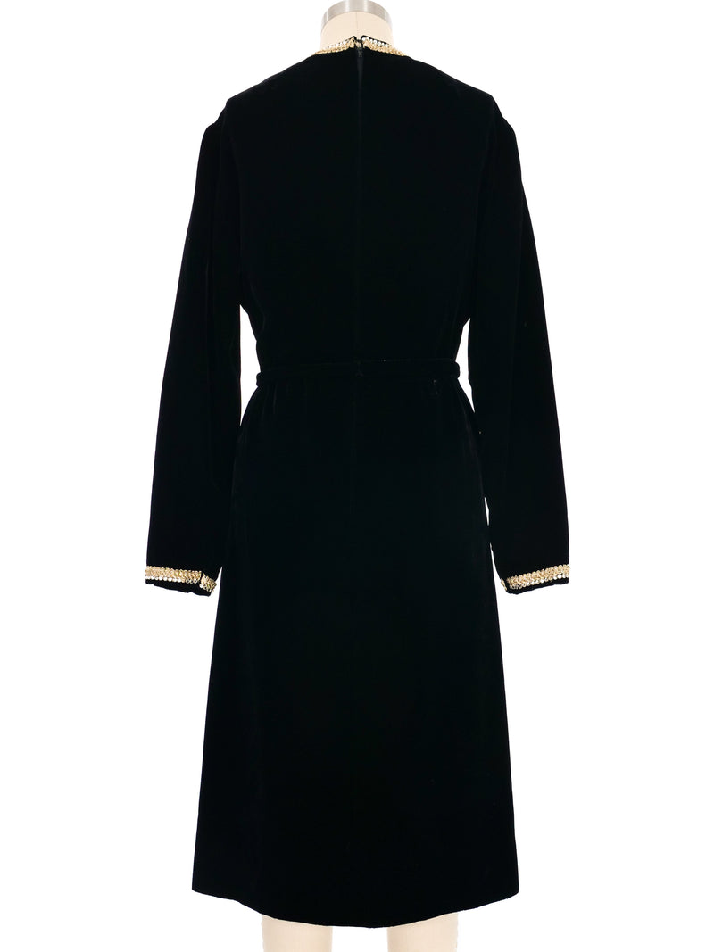 1960s Malcolm Starr Velvet Dress