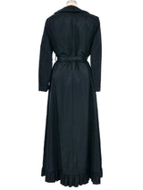 1960s Ruffle Taffeta Robe