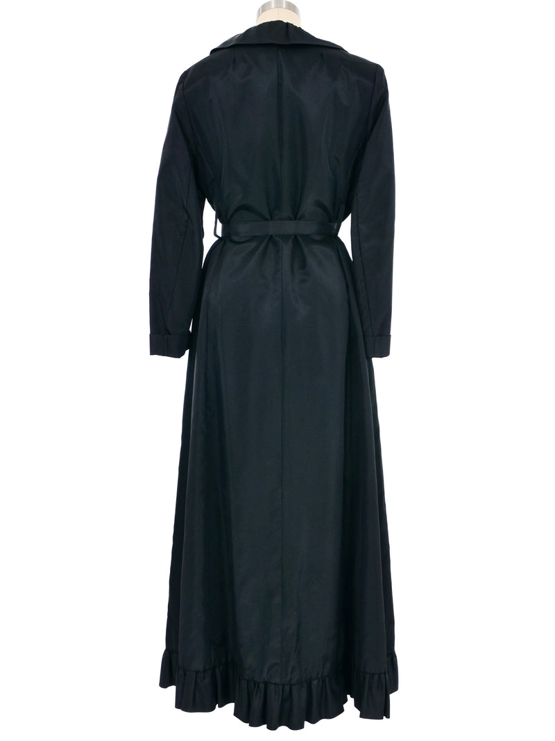 1960s Ruffle Taffeta Robe