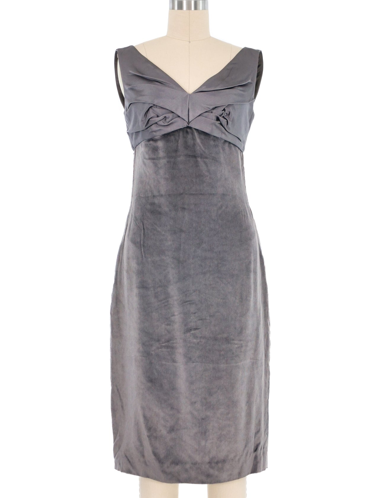 1990s Versace Velvet Sculptural Bodice Sheath Dress 1990s Versace Velvet Sculptural Bodice Sheath Dress