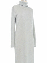 Metalic Silver Sweater Dress Dress arcadeshops.com