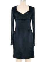 1990s Chloe by Lagerfeld Silk Embellished Mini Dress Dress arcadeshops.com