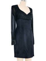 1990s Chloe by Lagerfeld Silk Embellished Mini Dress Dress arcadeshops.com