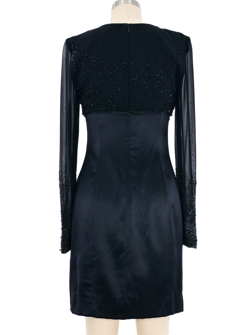 1990s Chloe by Lagerfeld Silk Embellished Mini Dress Dress arcadeshops.com