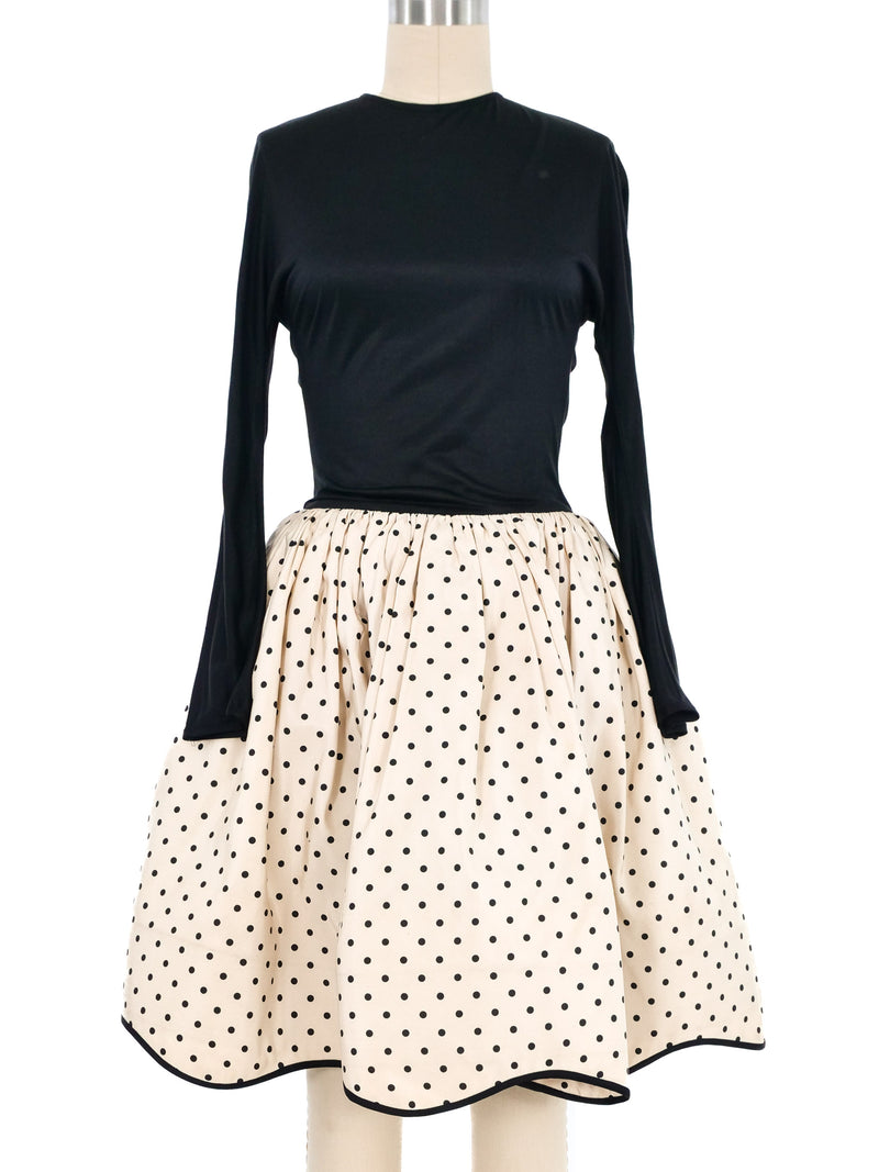 Geoffrey Beene Polka Dot Bubble Skirt Cocktail Dress