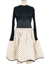 Geoffrey Beene Polka Dot Bubble Skirt Cocktail Dress