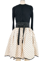 Geoffrey Beene Polka Dot Bubble Skirt Cocktail Dress