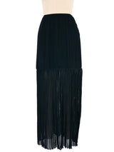 Mary McFadden Pleated Chiffon Midi Skirt